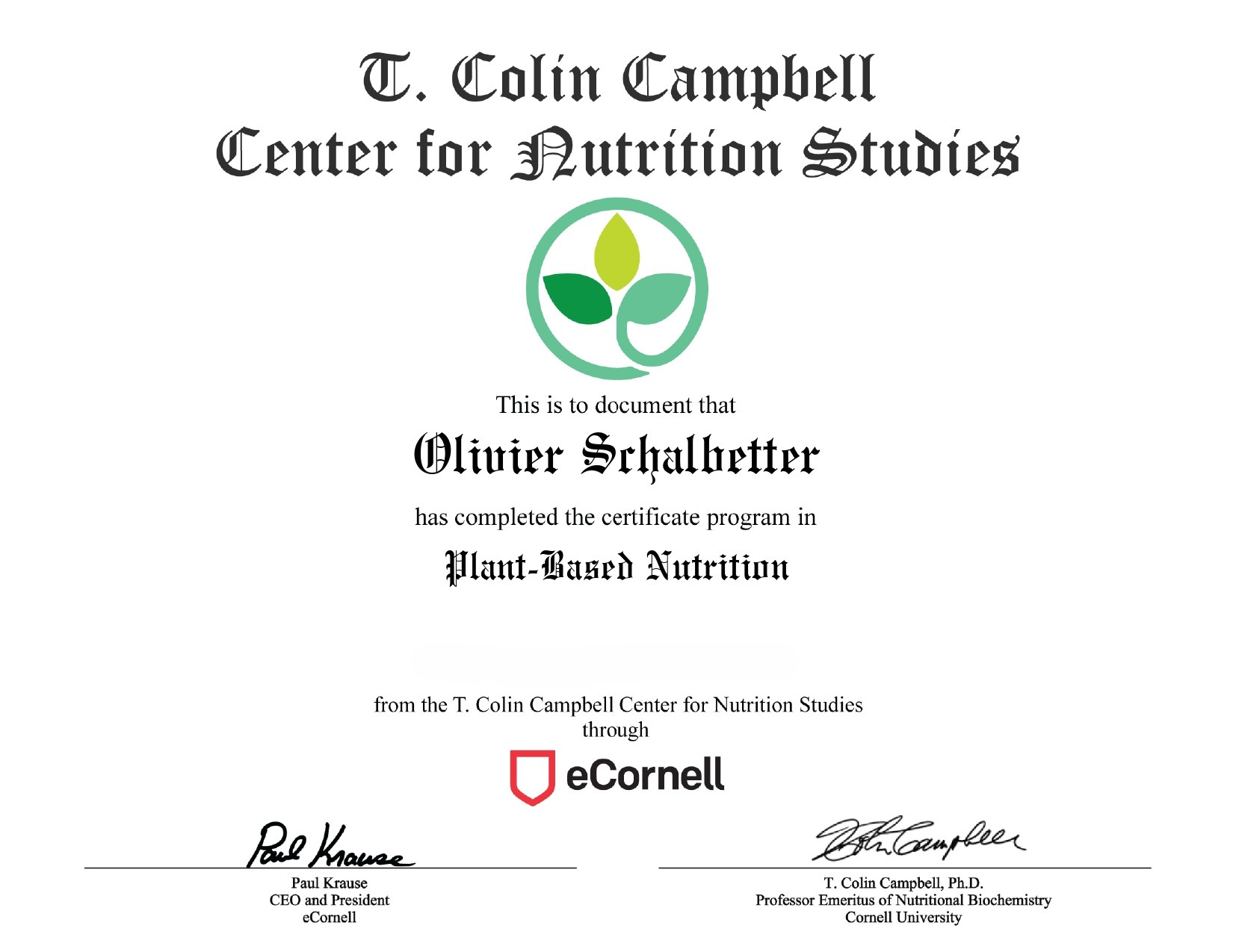 Certificate